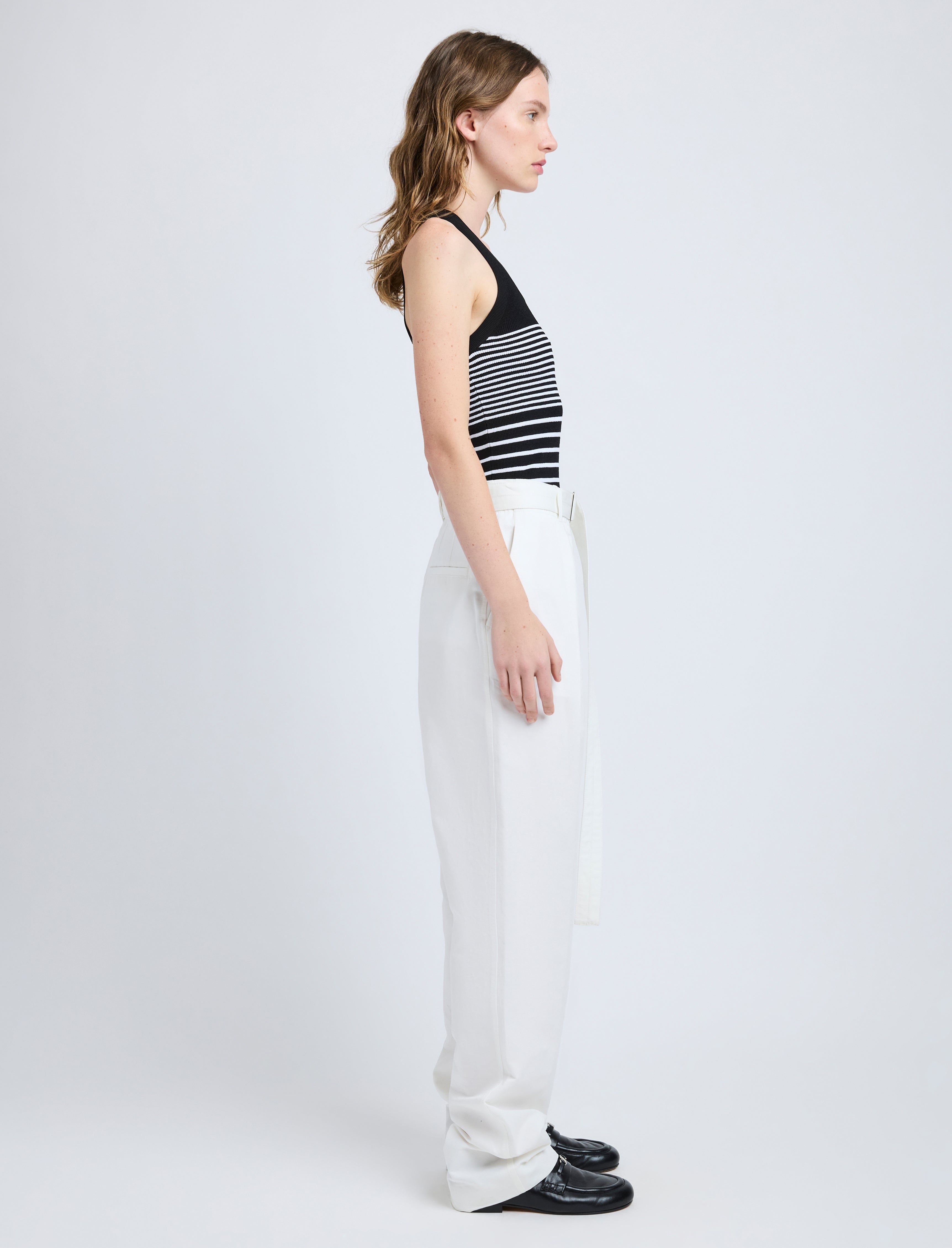 Vera Pant in Cotton Linen Suiting - 3