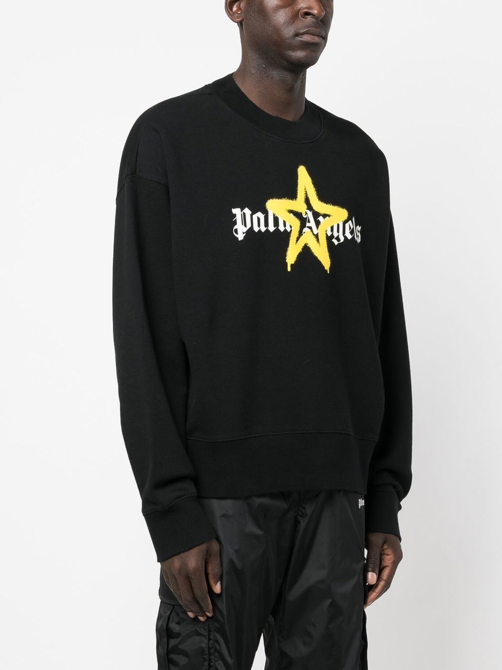 star sprayed-print sweatshirt - 3
