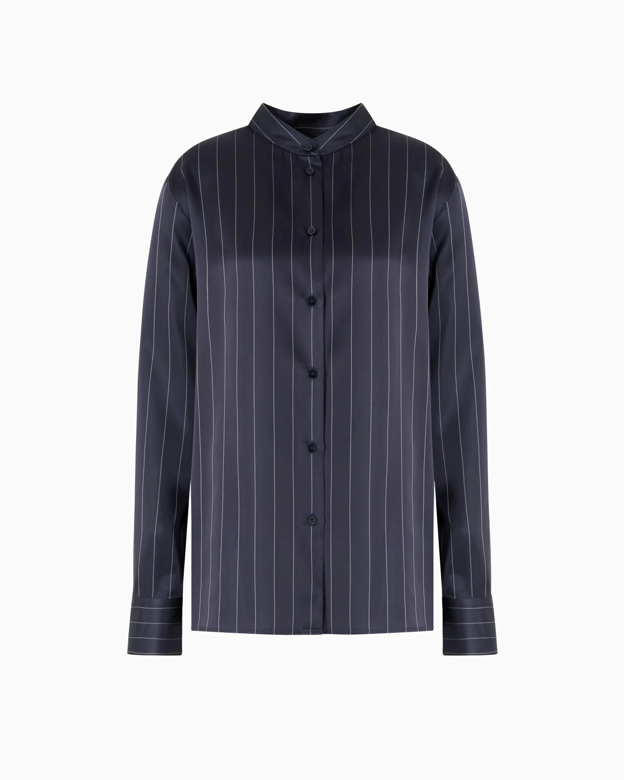 DAWN TO DUSK PINSTRIPED ACETATE-BLEND SHIRT - 1
