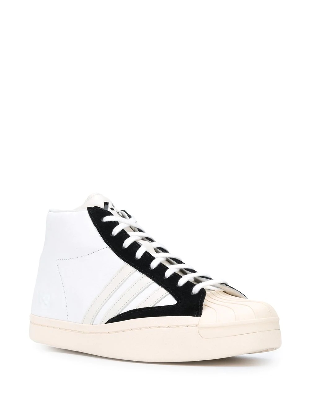 high top contrast trim sneakers - 2