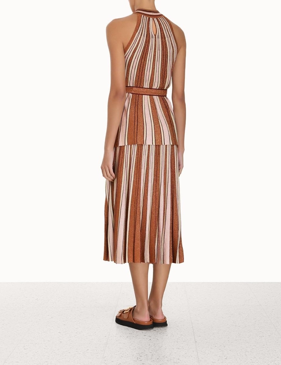LUMINOSITY LUREX STRIPE SKIRT - 4