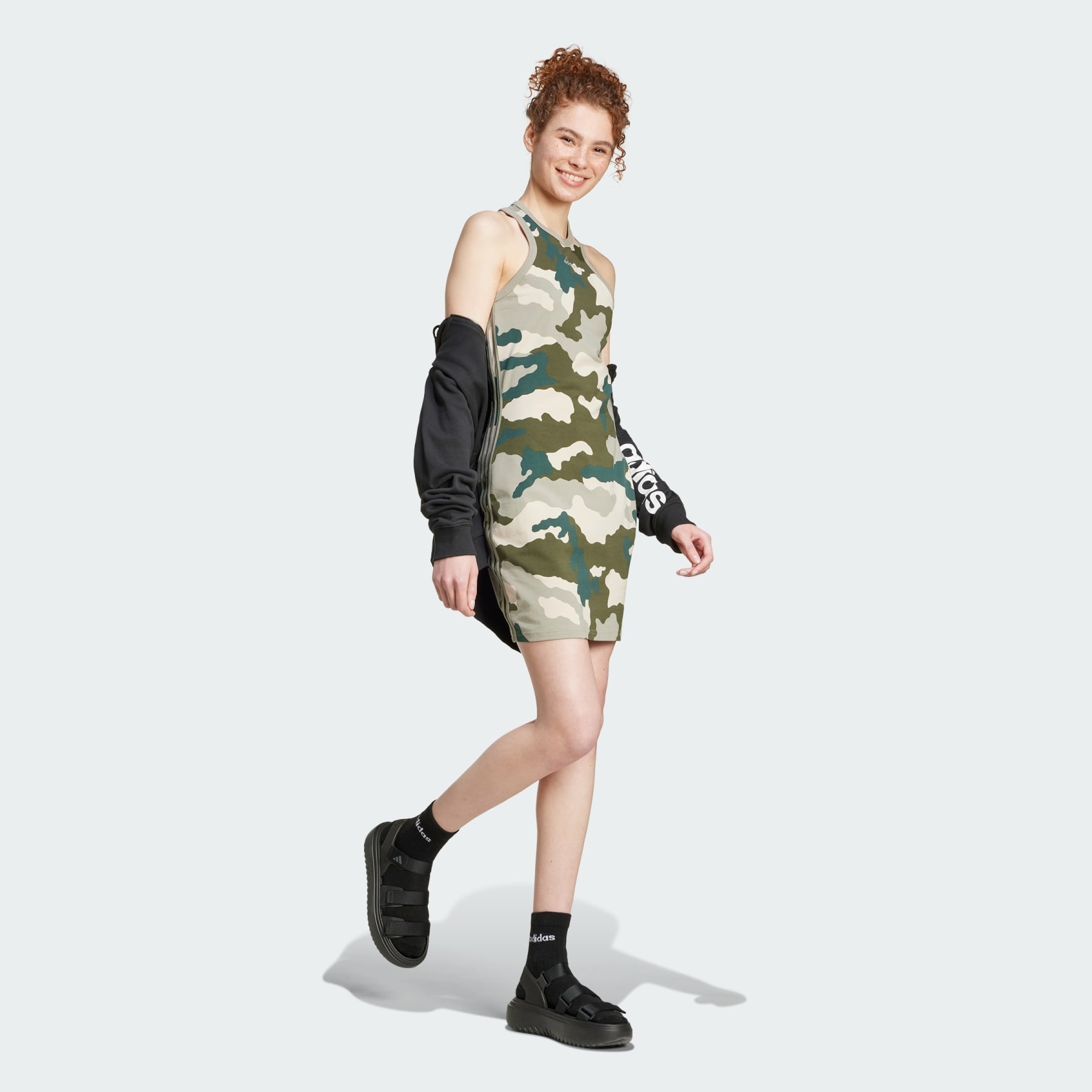 Essentials 3-Stripes Camo Print Racer Back Tank Dress - 3