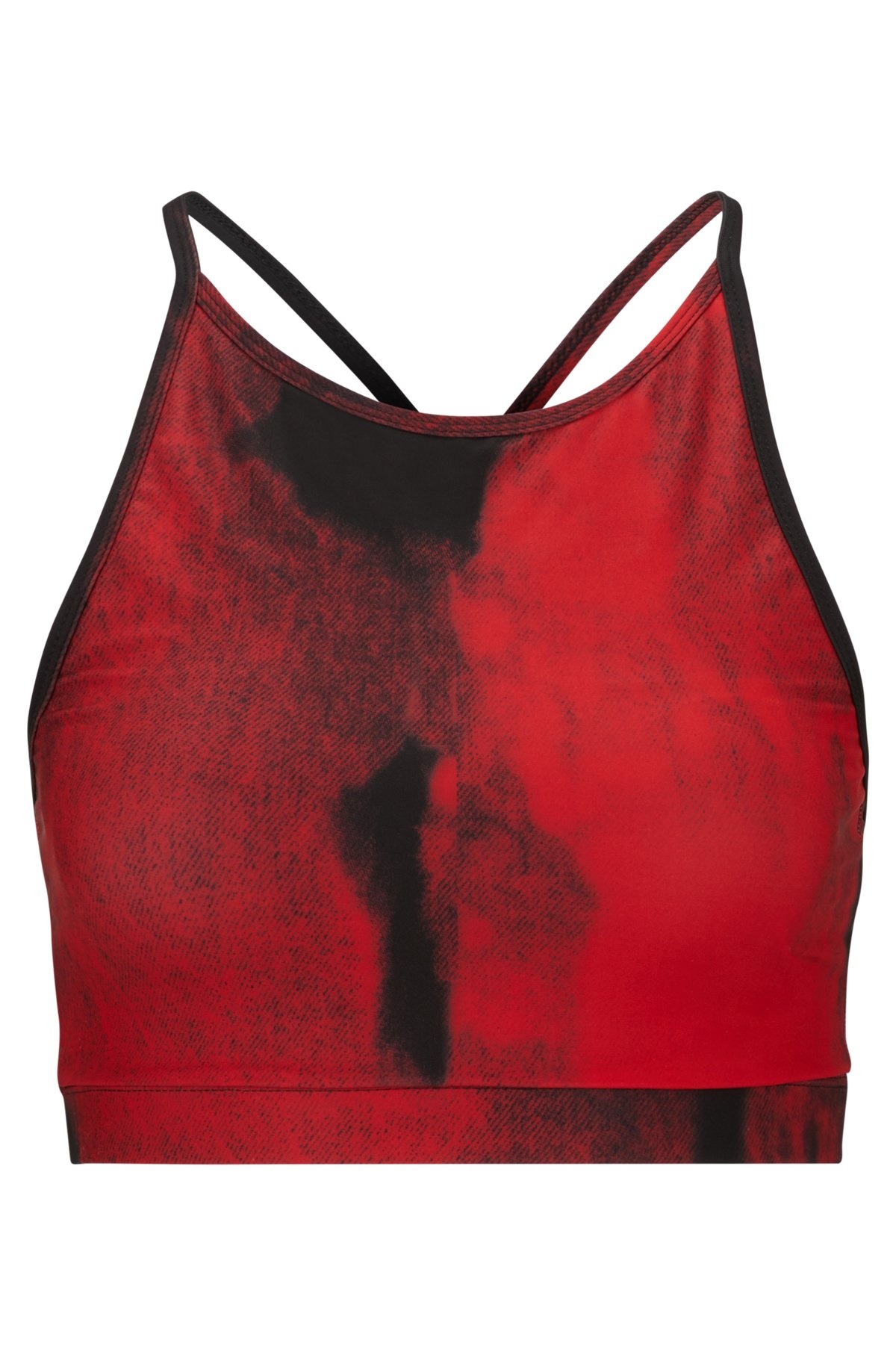 PRINTED BIKINI BRALETTE IN QUICK-DRYING STRETCH FABRIC - 1