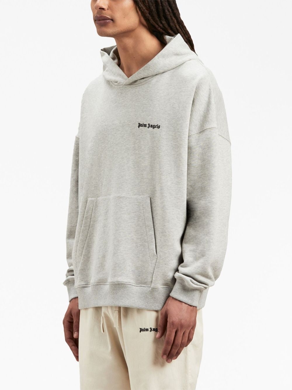 embroidered-logo hoodie - 4