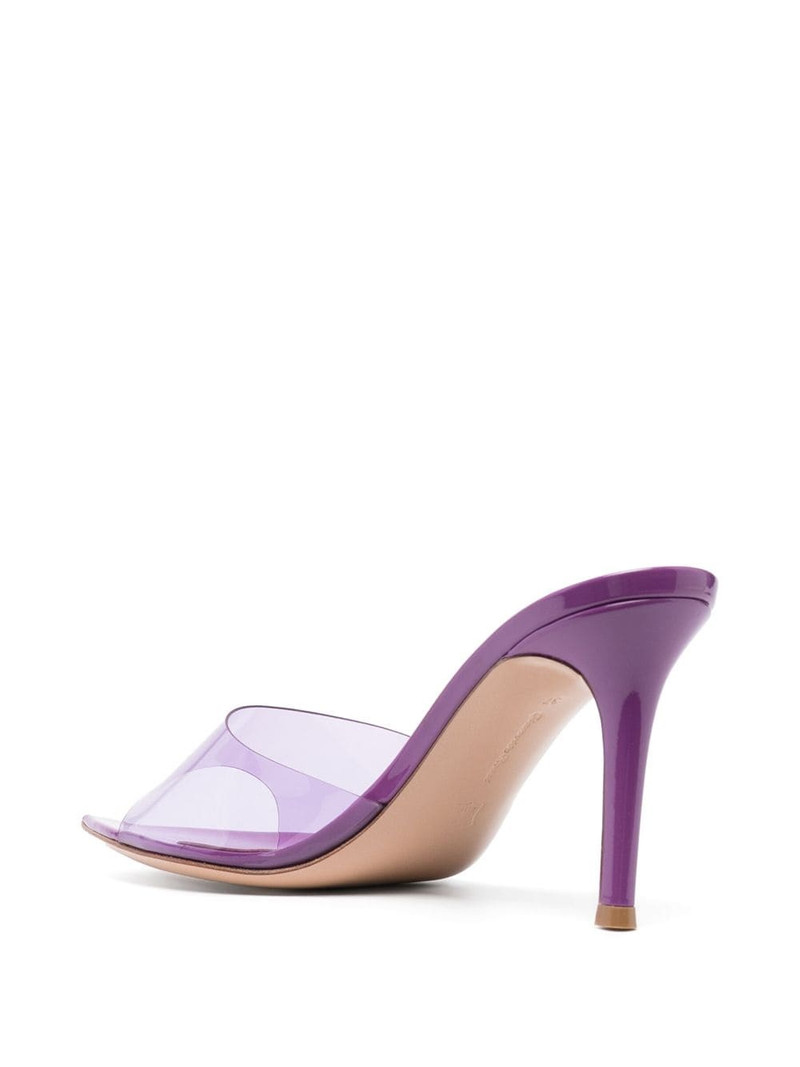 Elle 85mm transparent-strap mules 3