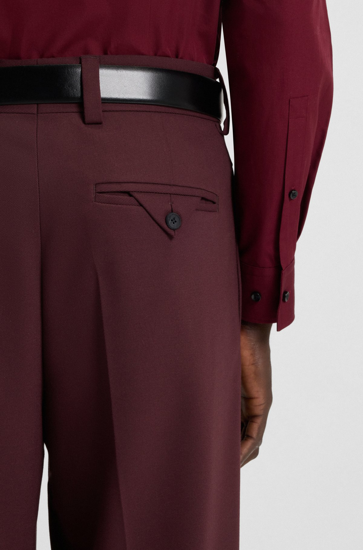 MODERN-FIT TROUSERS IN STRETCH TWILL WITH FRONT CREASE - 5