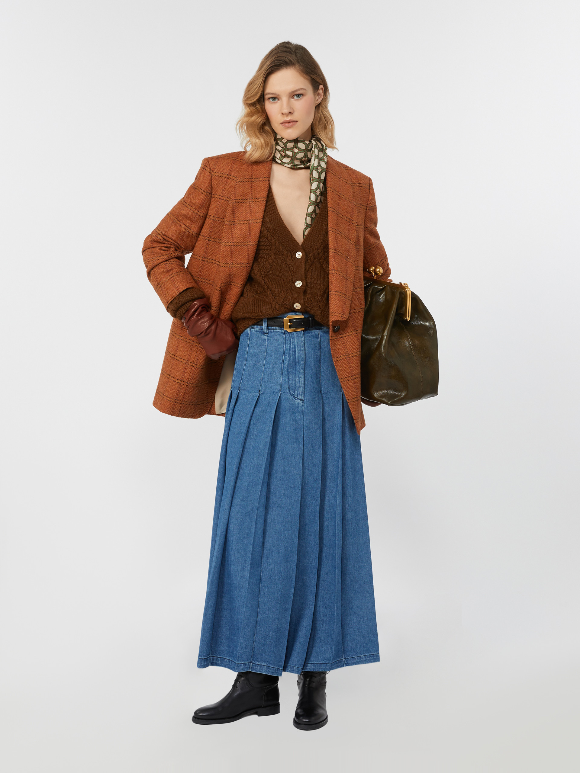 MINTEA Patterned wool blend blazer - 2