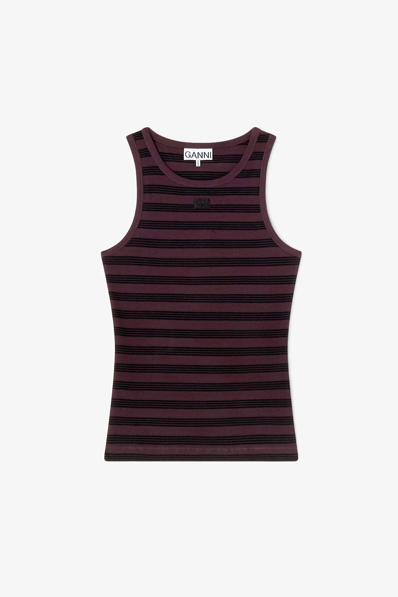 STRIPE RIB TANK TOP - 1