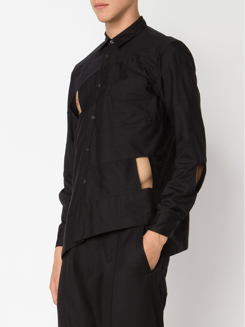 cutout detail panelled shirt 3