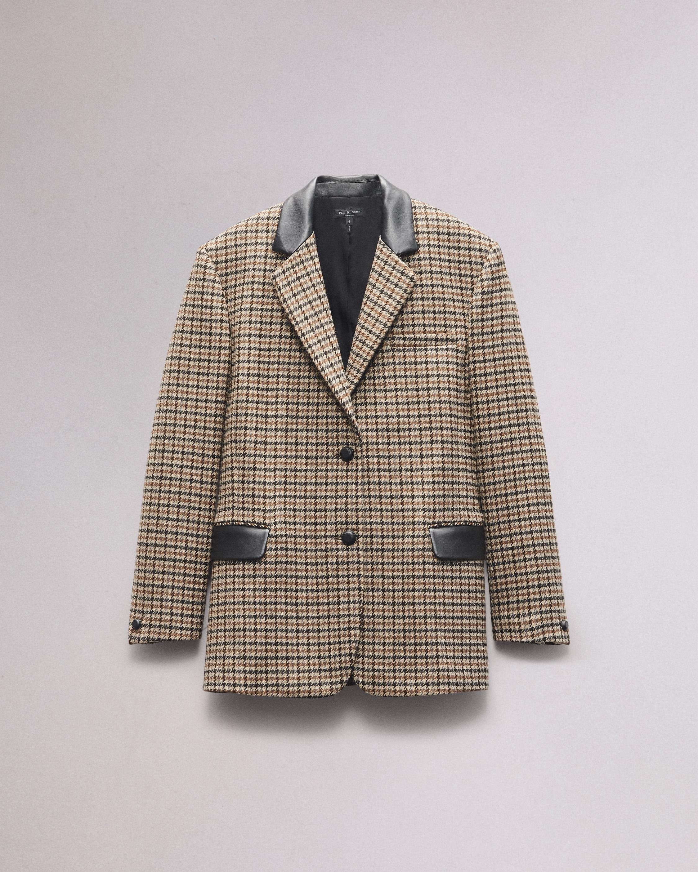 rag & bone Lainey Houndstooth Blazer | REVERSIBLE