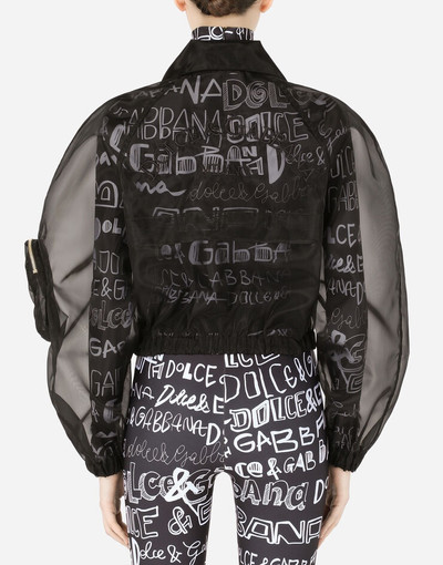 Dolce & Gabbana Embroidered organza bomber jacket outlook