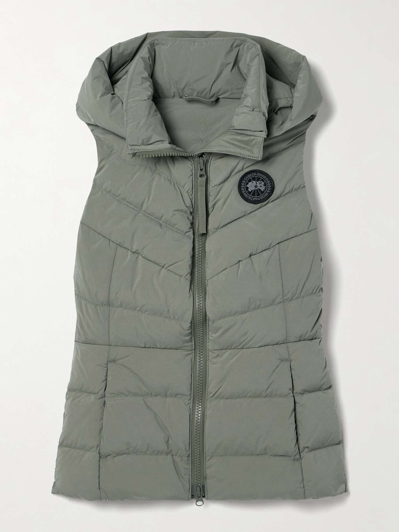 Clair hooded quilted padded shell down vest - 1