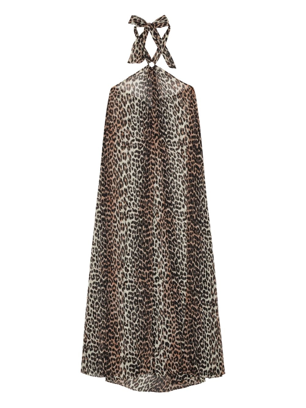 leopard-print halter dress - 2