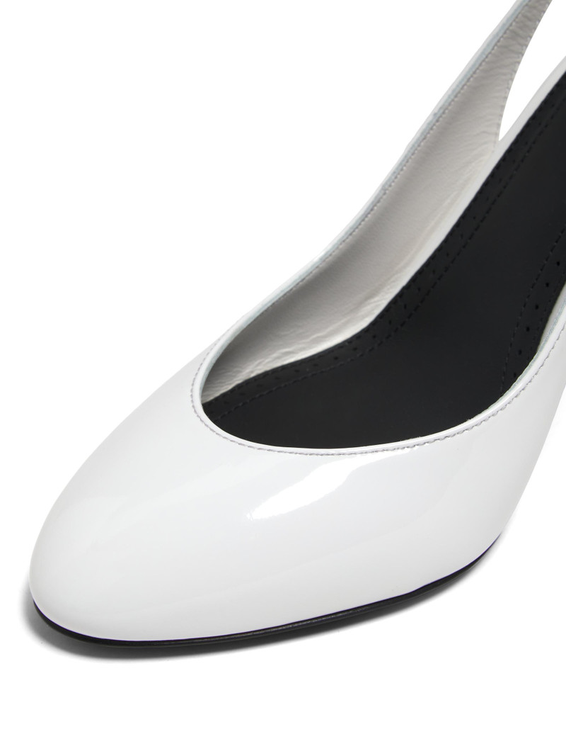 Women's 90MM Patent Leather Pumps - Blanc Optique 5
