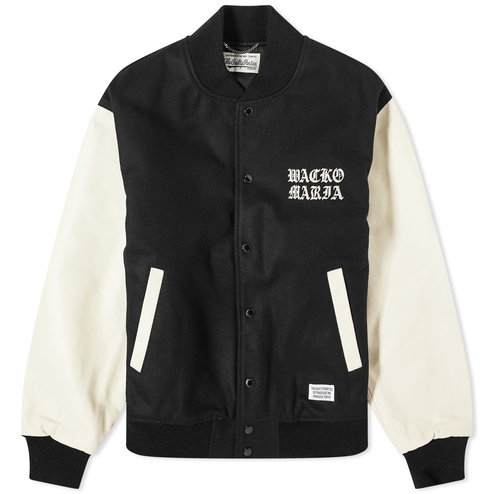 Wacko Maria Leather Varsity Jacket - 1