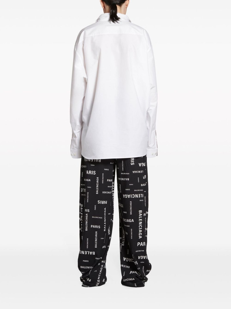 logo-print wide-leg cotton trousers 4