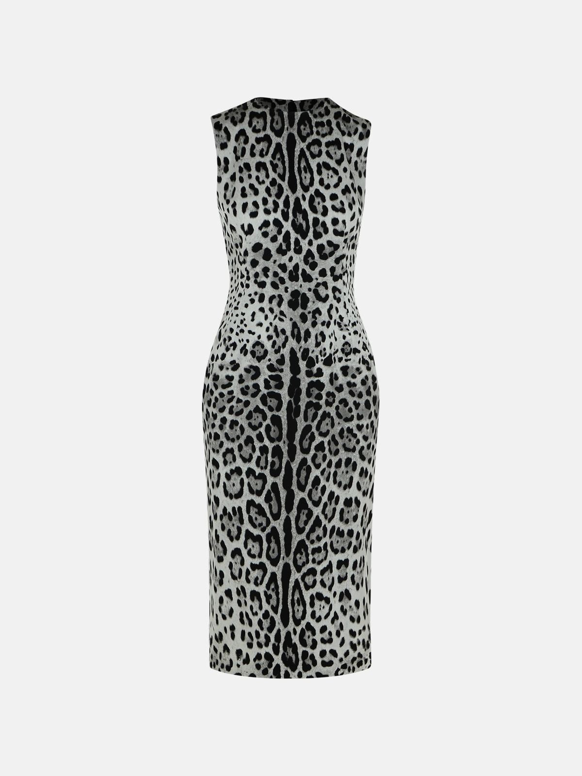 'ANIMALIER' BLACK SILK DRESS - 1