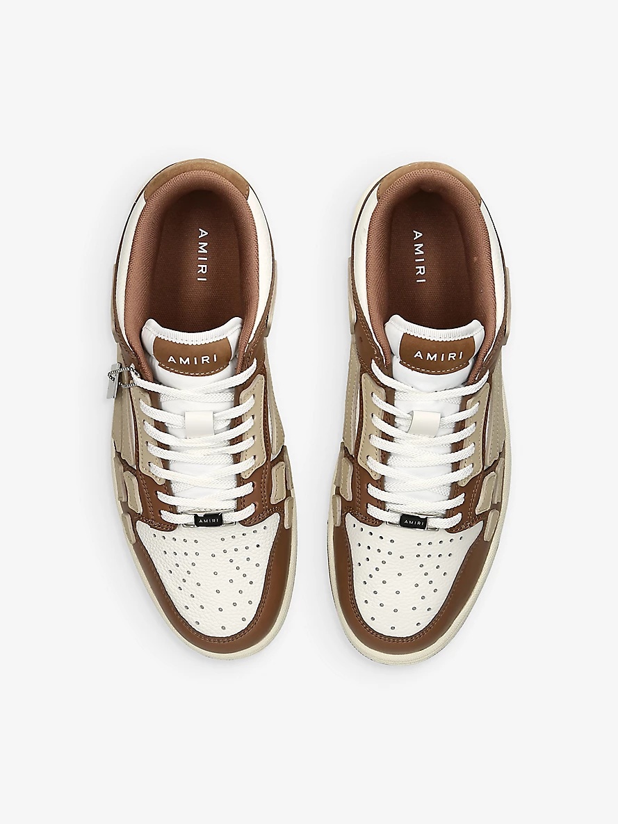 Skel panelled leather low-top trainers - 2