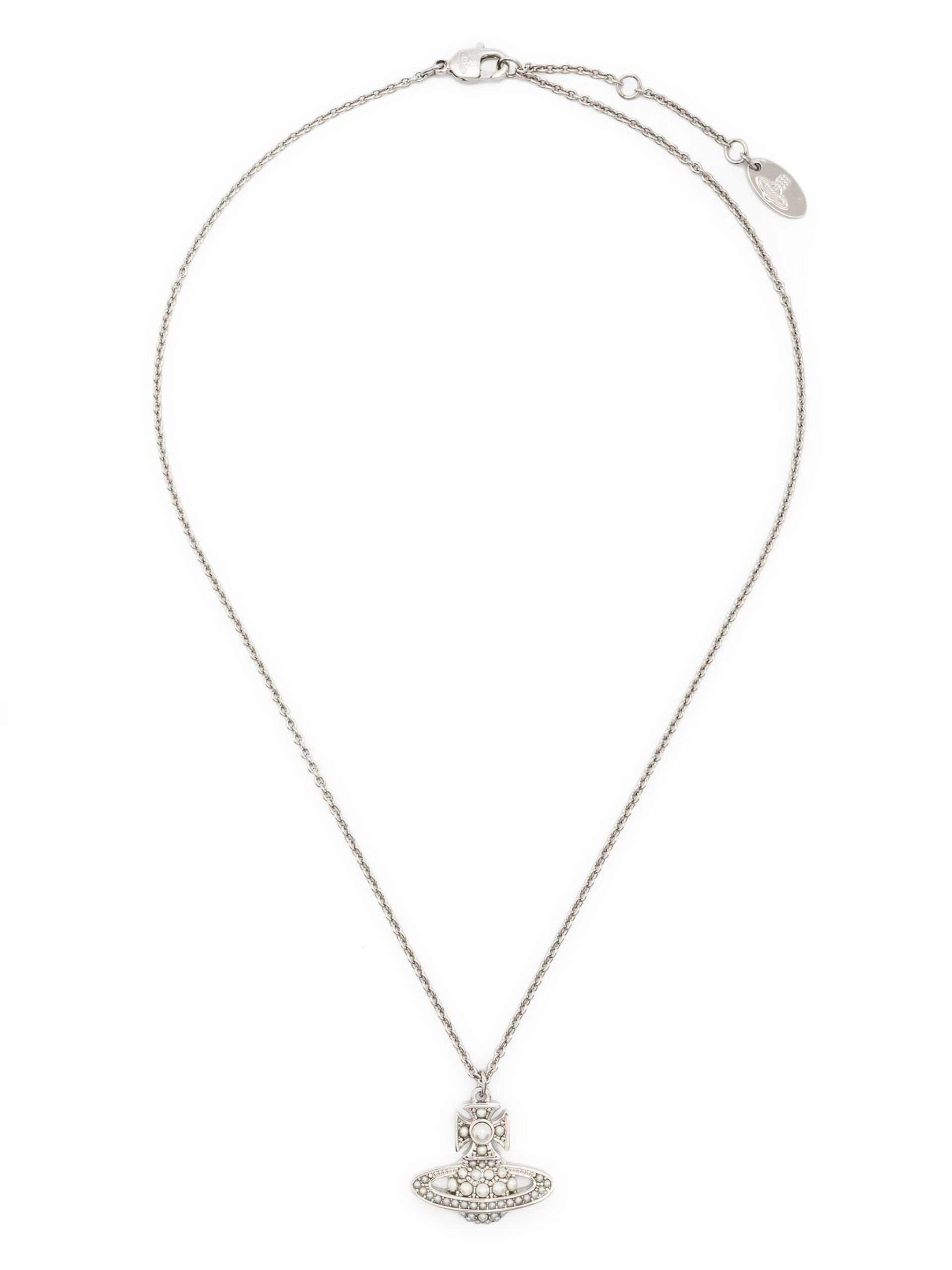 silver-tone Luzia pendant necklace - 1