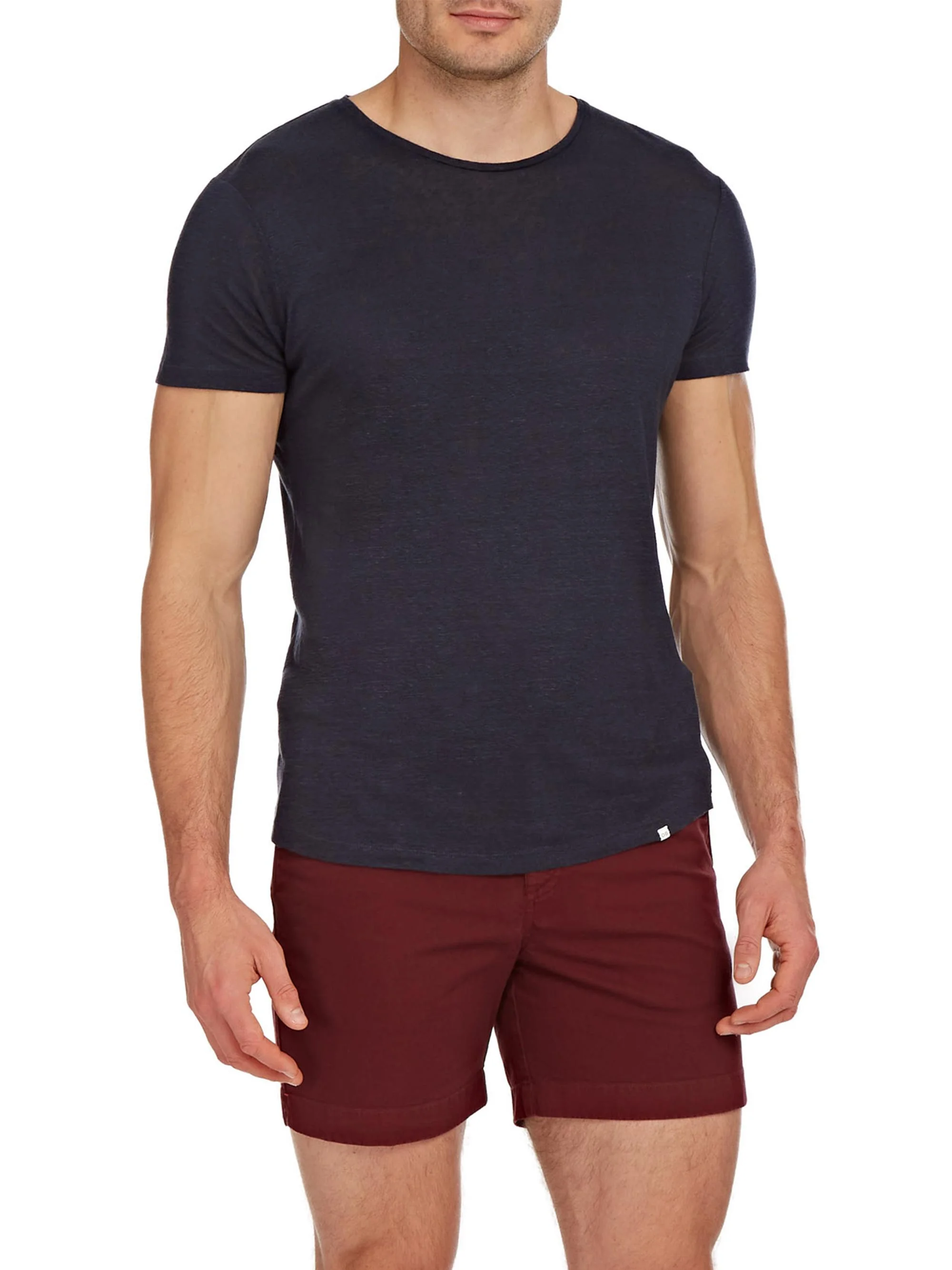 Men's OB-T Linen T-Shirt - Navy - 1