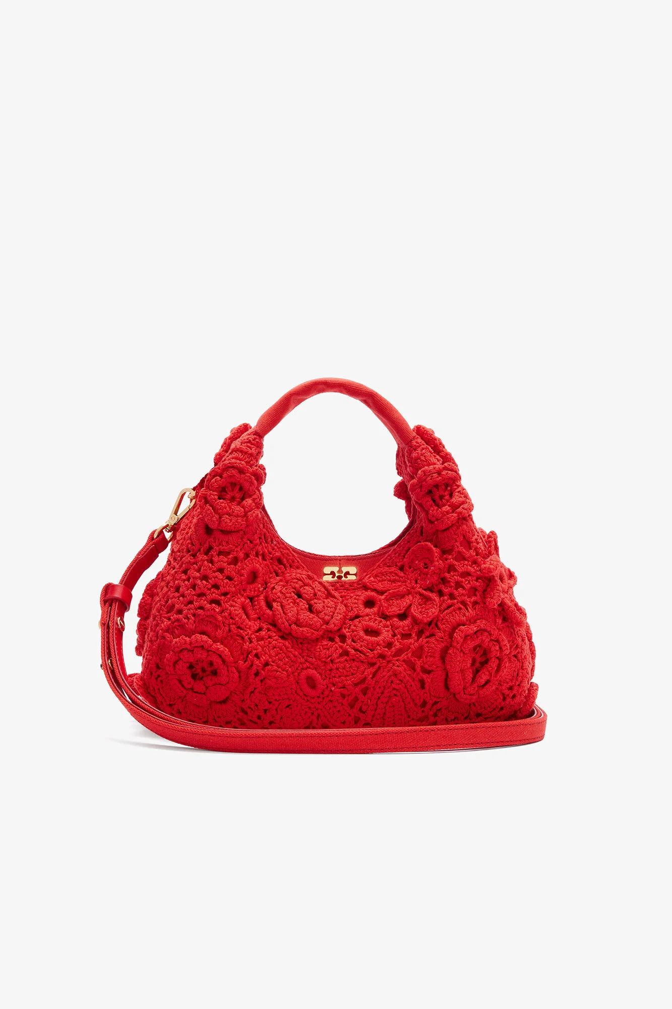 MINI HOBO BAG IN RED CROCHET - 1