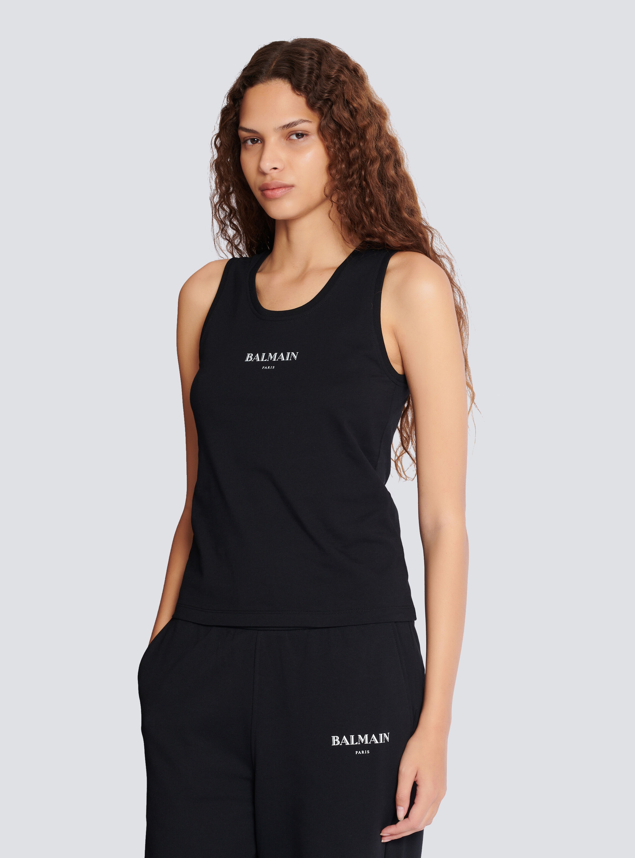 Tank top with Balmain print - 6