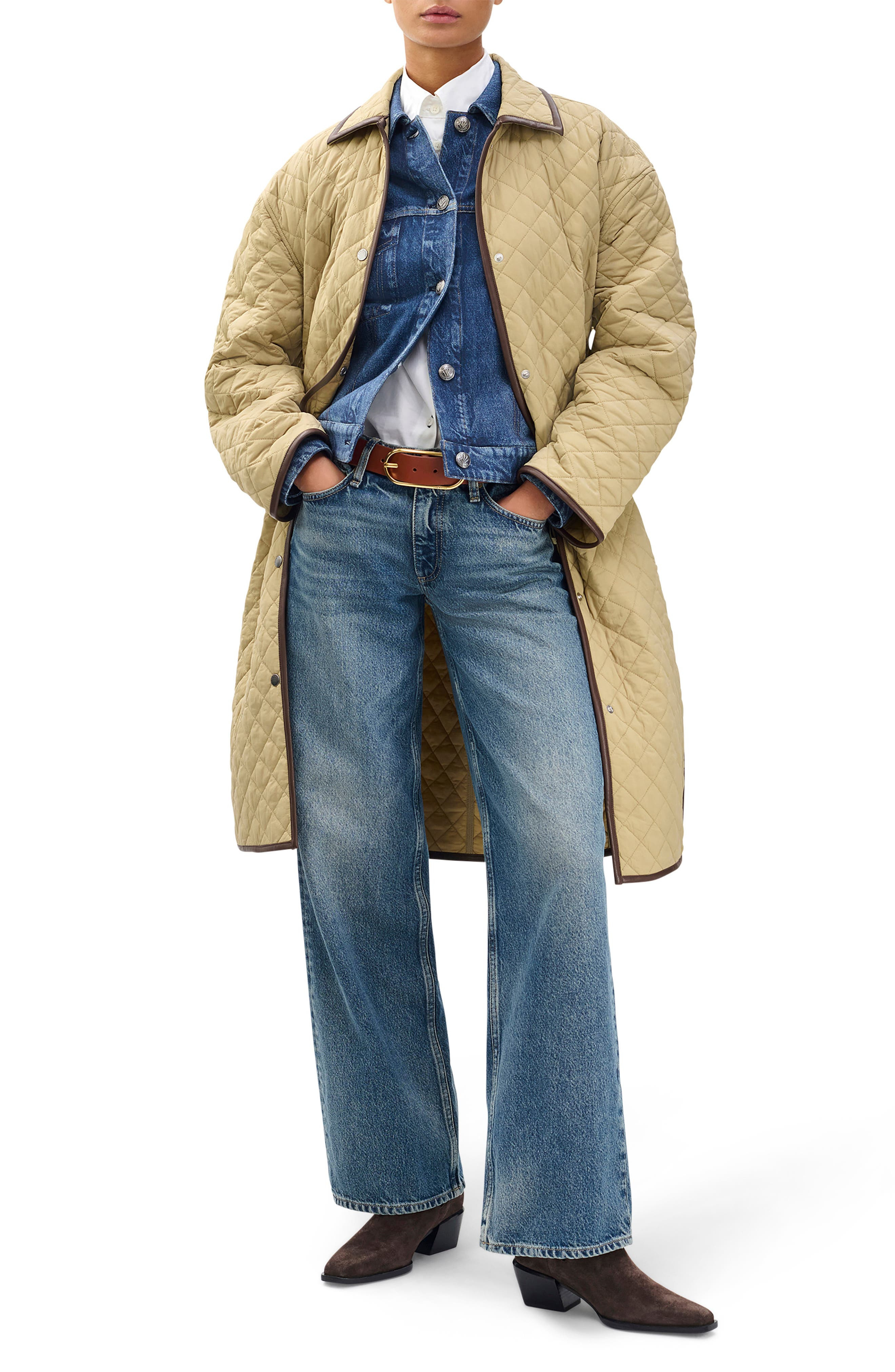 rag & bone Saige Low Rise Wide Leg Jeans in Echo at Nordstrom - 5