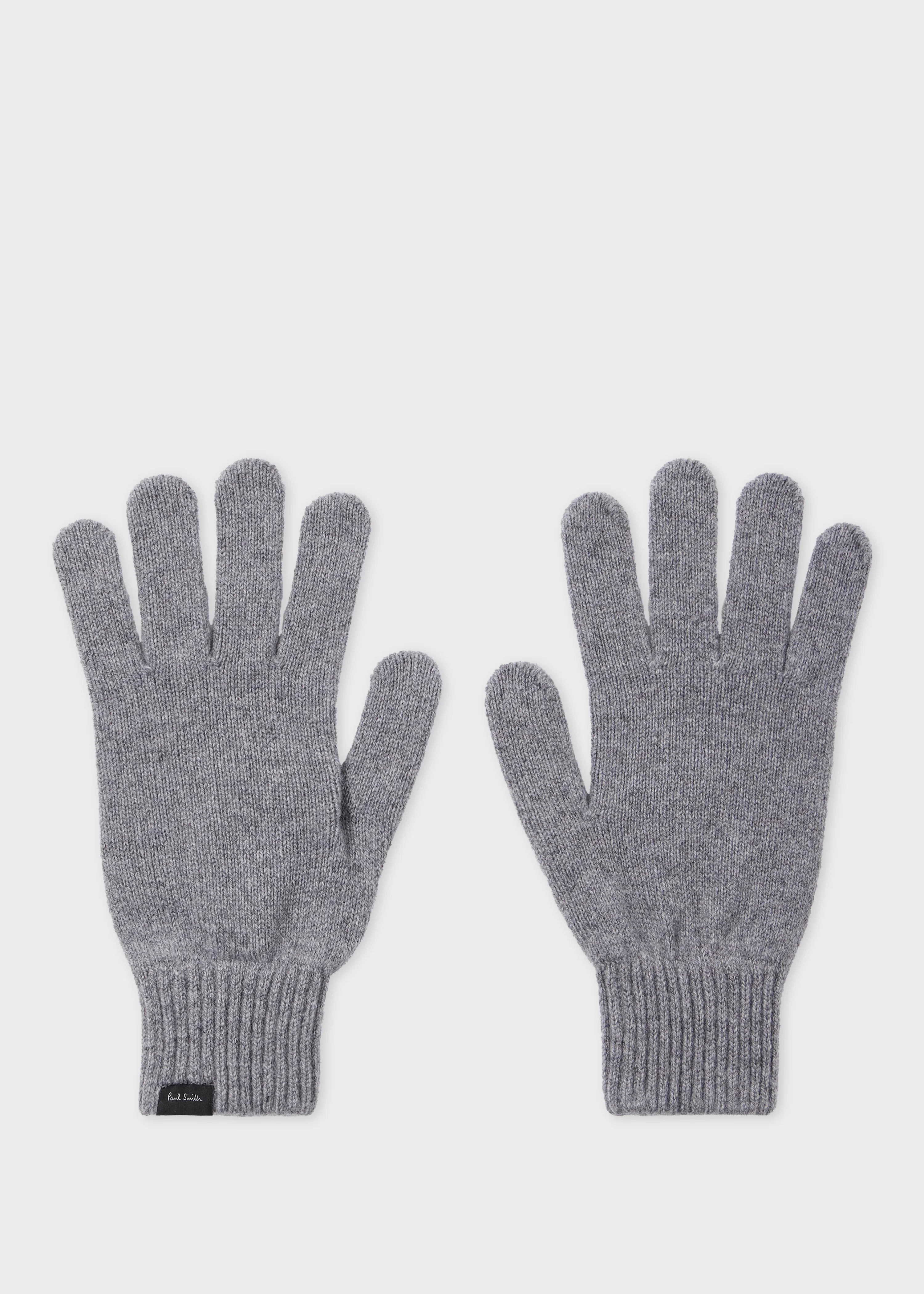 Grey Cashmere-Blend Gloves - 1