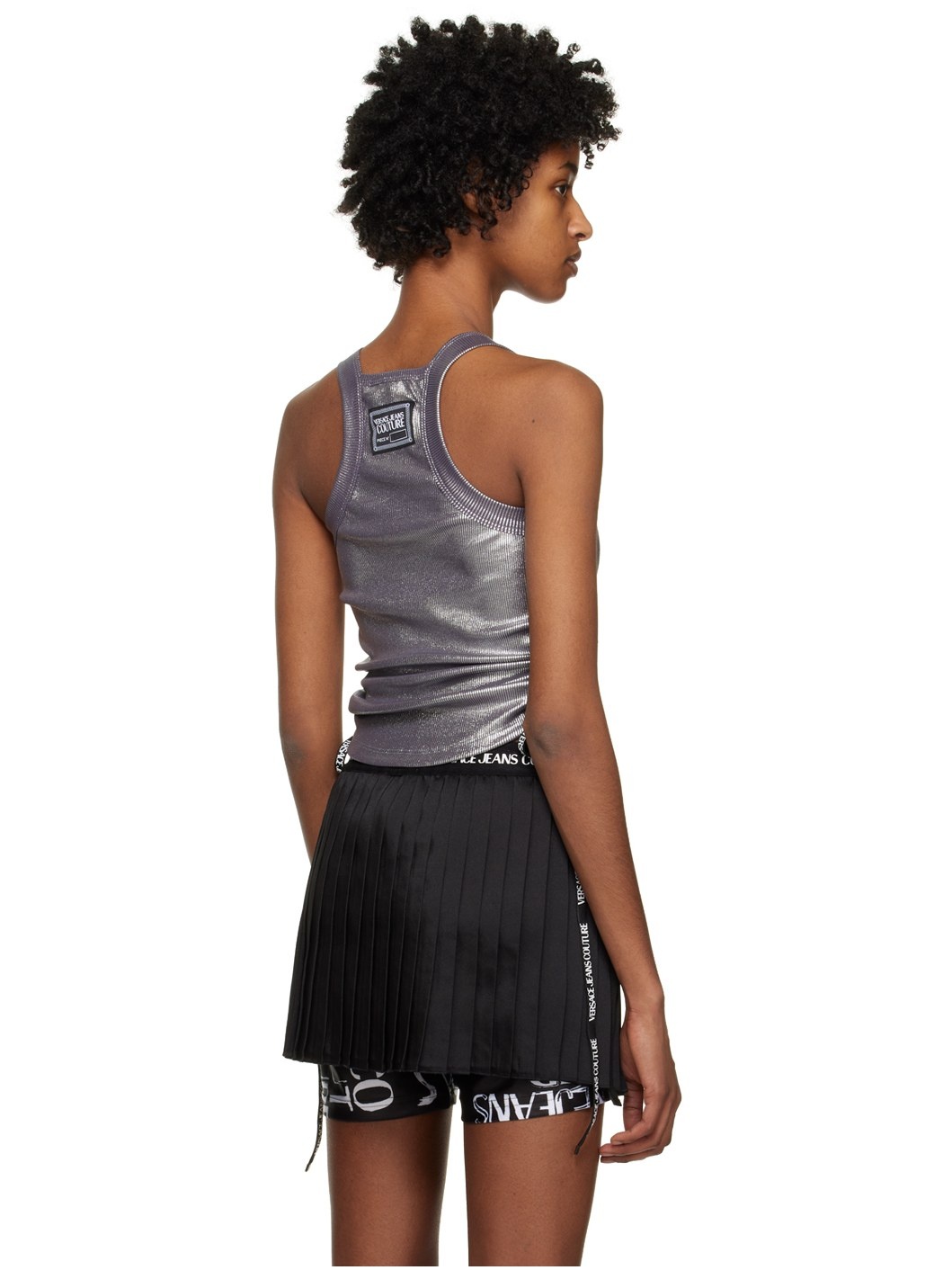 Silver Ruched Tank Top - 3