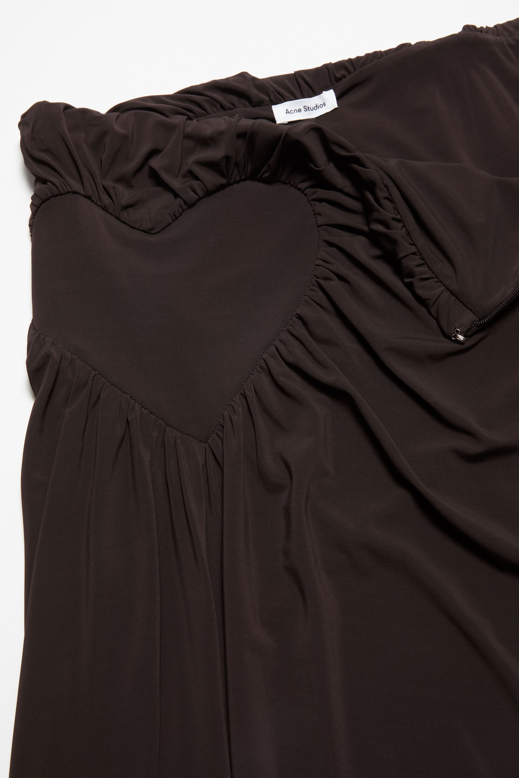 Asymmetric midi skirt - Chestnut brown - 6