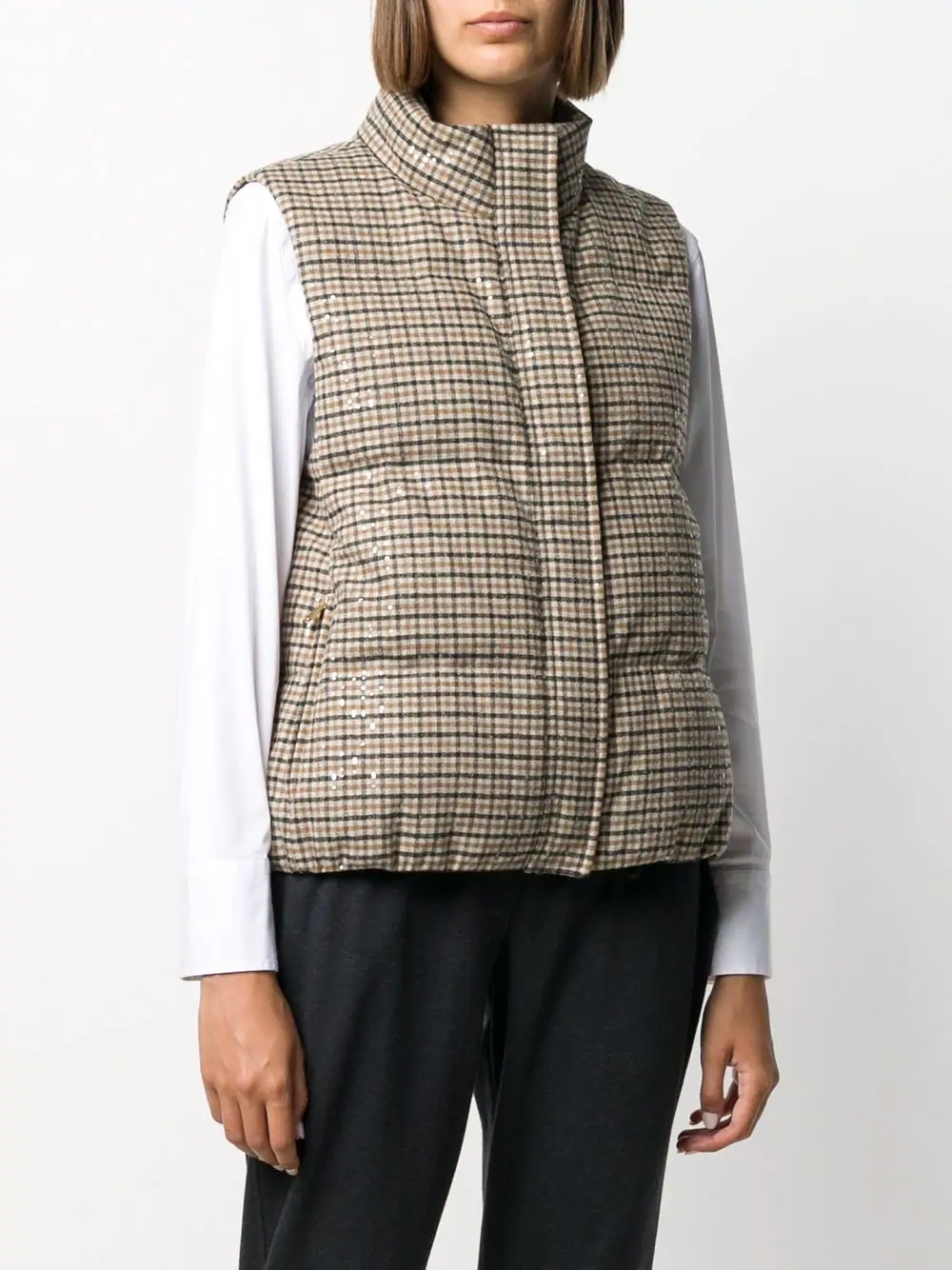 check padded gilet - 3