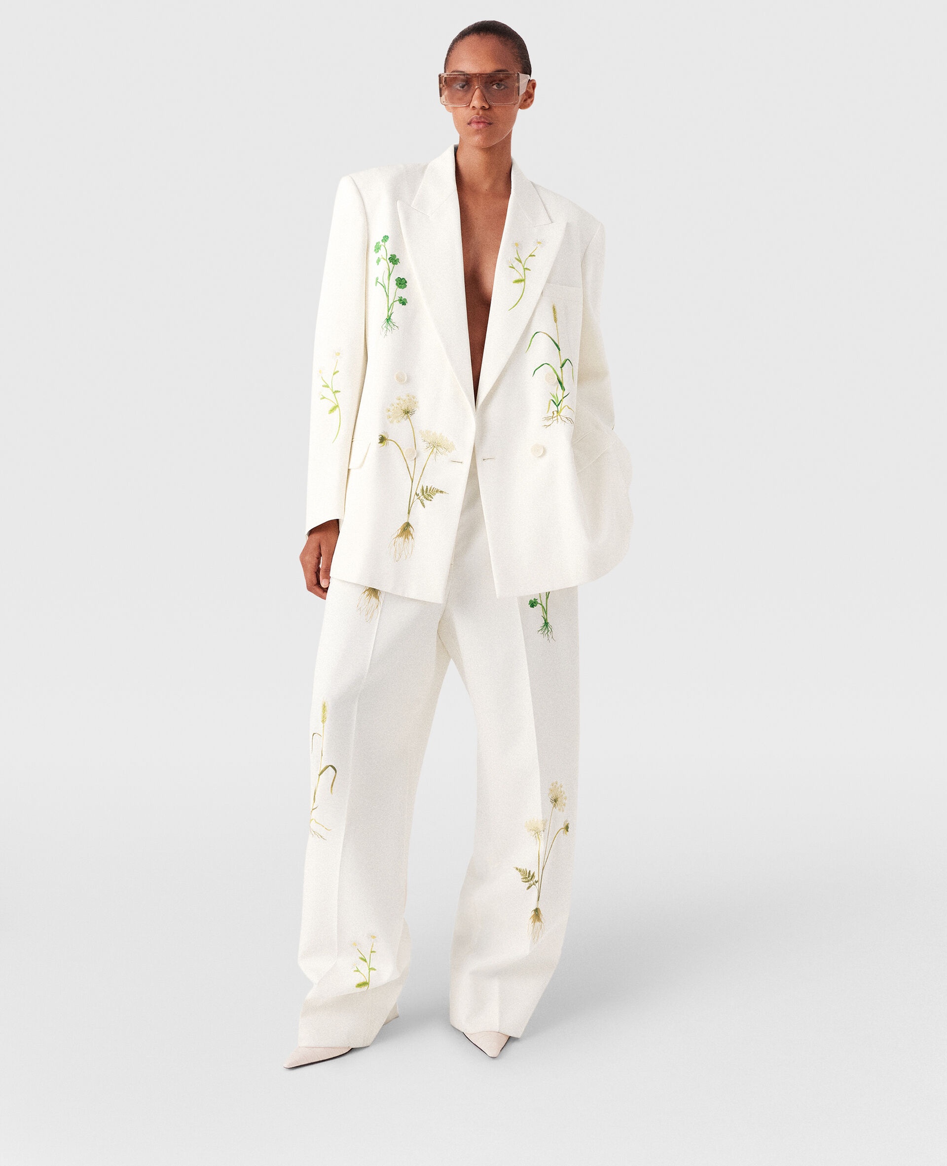Low-Rise Floral Straight-Leg Pants - 2