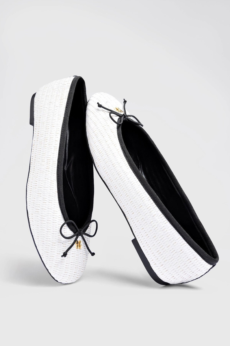 Pavlova Ballet Flat White Raffia 5