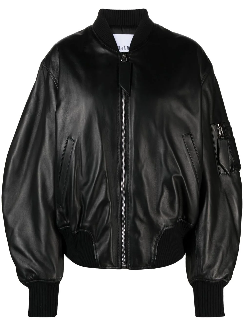 leather bomber jacket - 1
