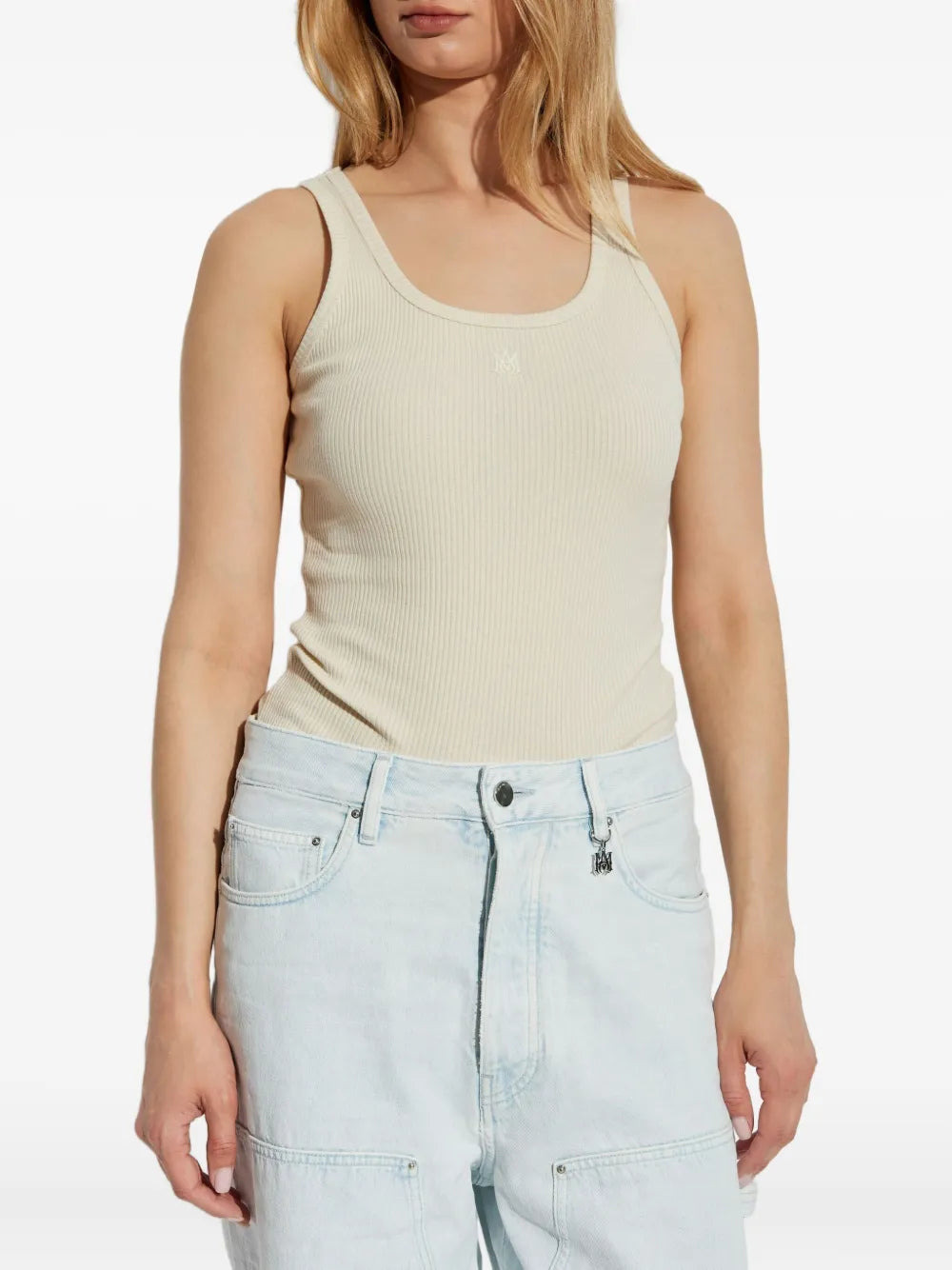 Amiri Women Ribbed Sleeveless Tank Top - 3