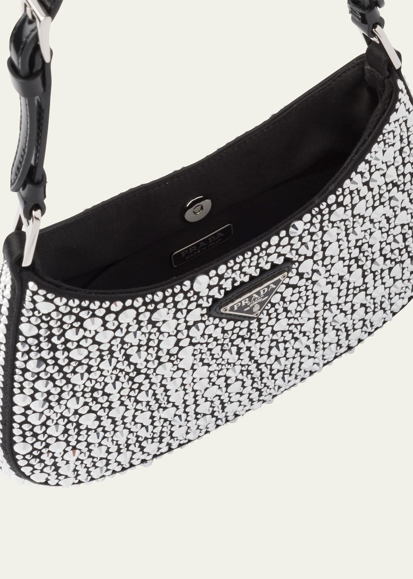 Cleo Crystal Logo Hobo Bag - 4