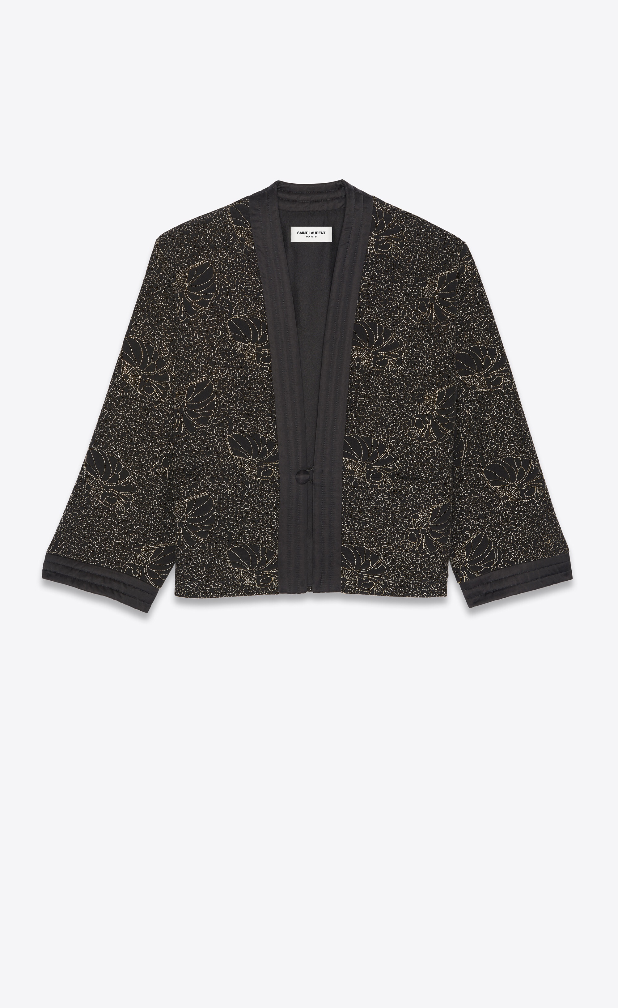 kimono jacket in crepe de chine - 1