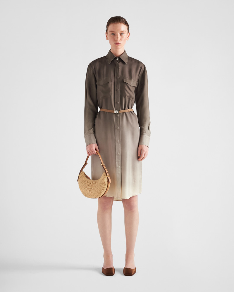 Prada Silk twill shirt dress outlook
