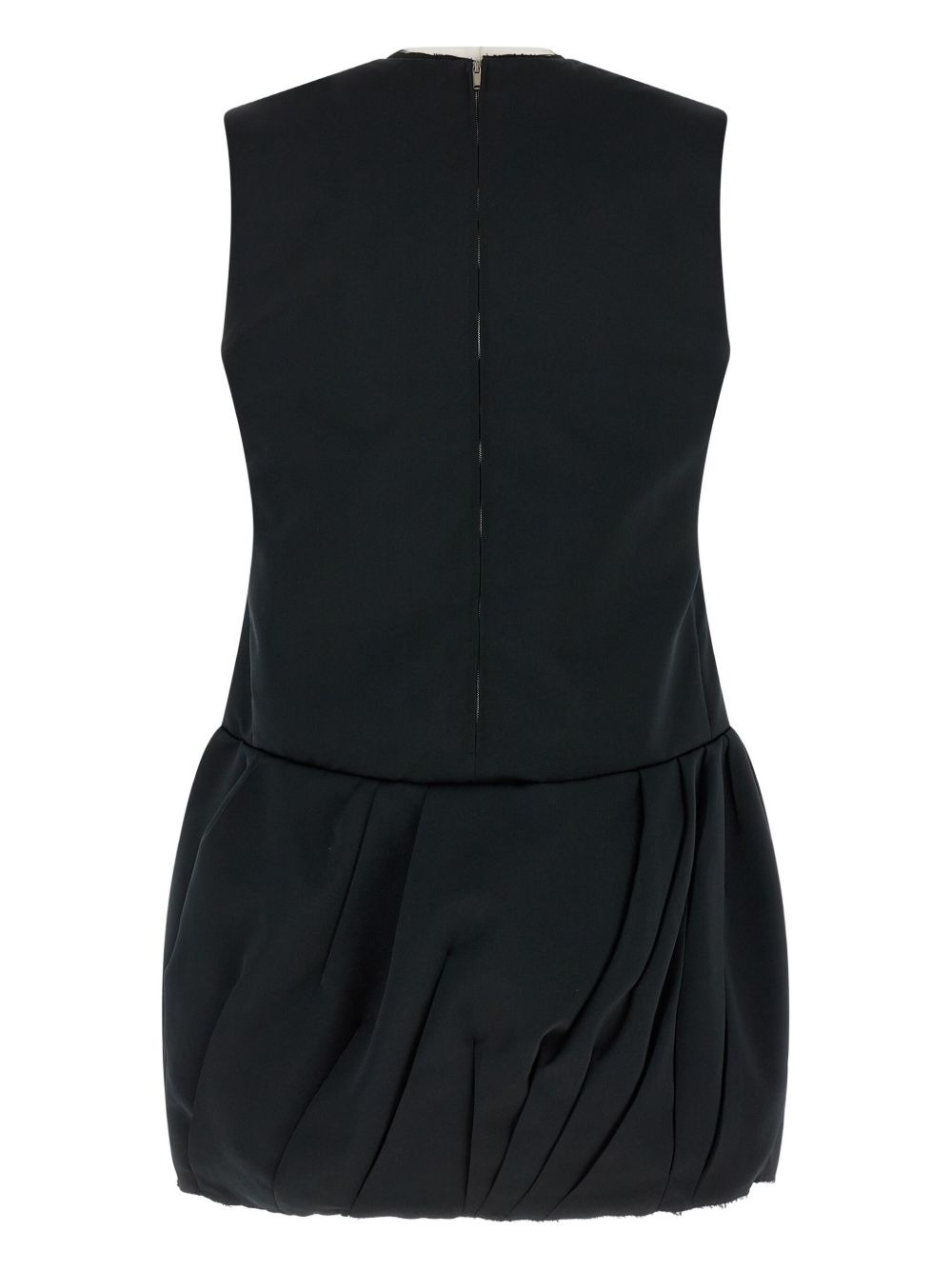 V-neck balloon-skirt mini dress - 2