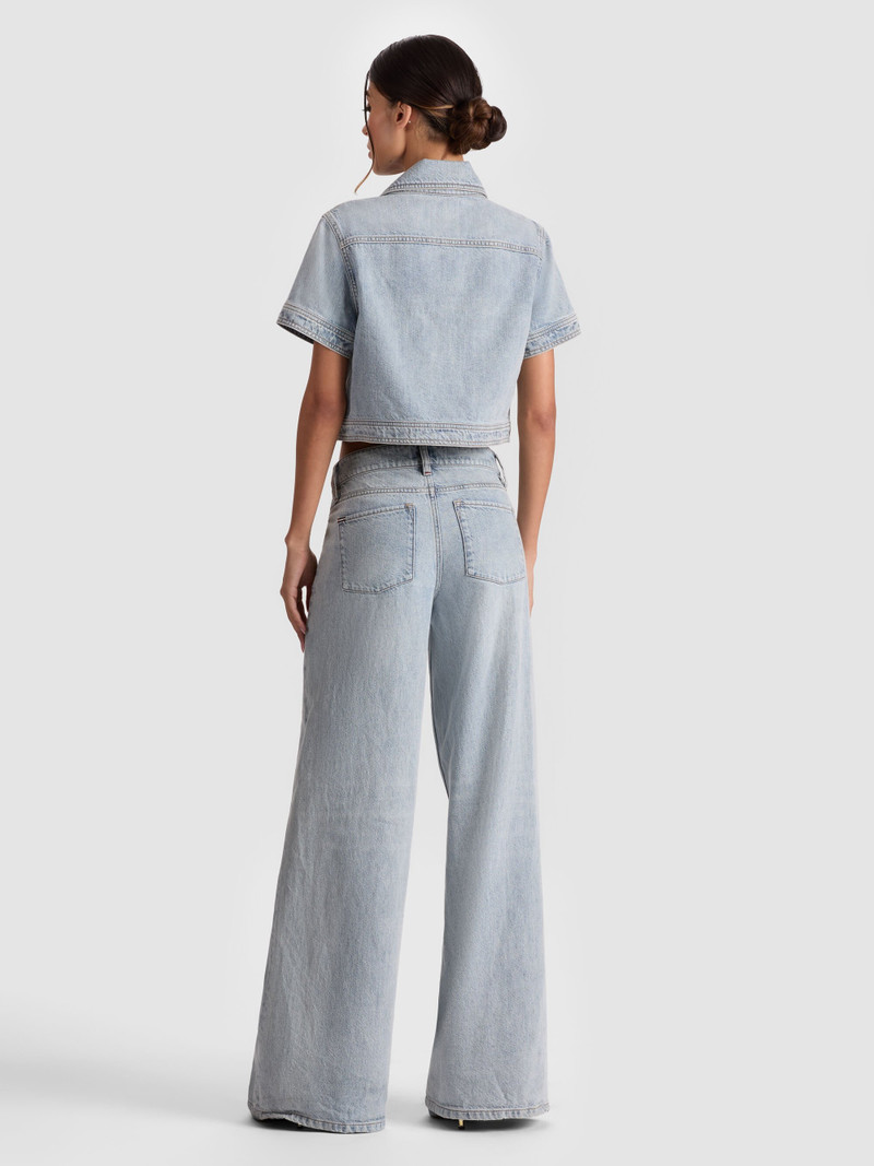 Alice + Olivia TESHA DENIM TOP outlook