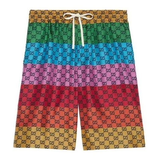 Gucci GG Wide-leg Mid-length Striped Swim Shorts 'Multicolor' 654859-ZAG1L-4206 - 1