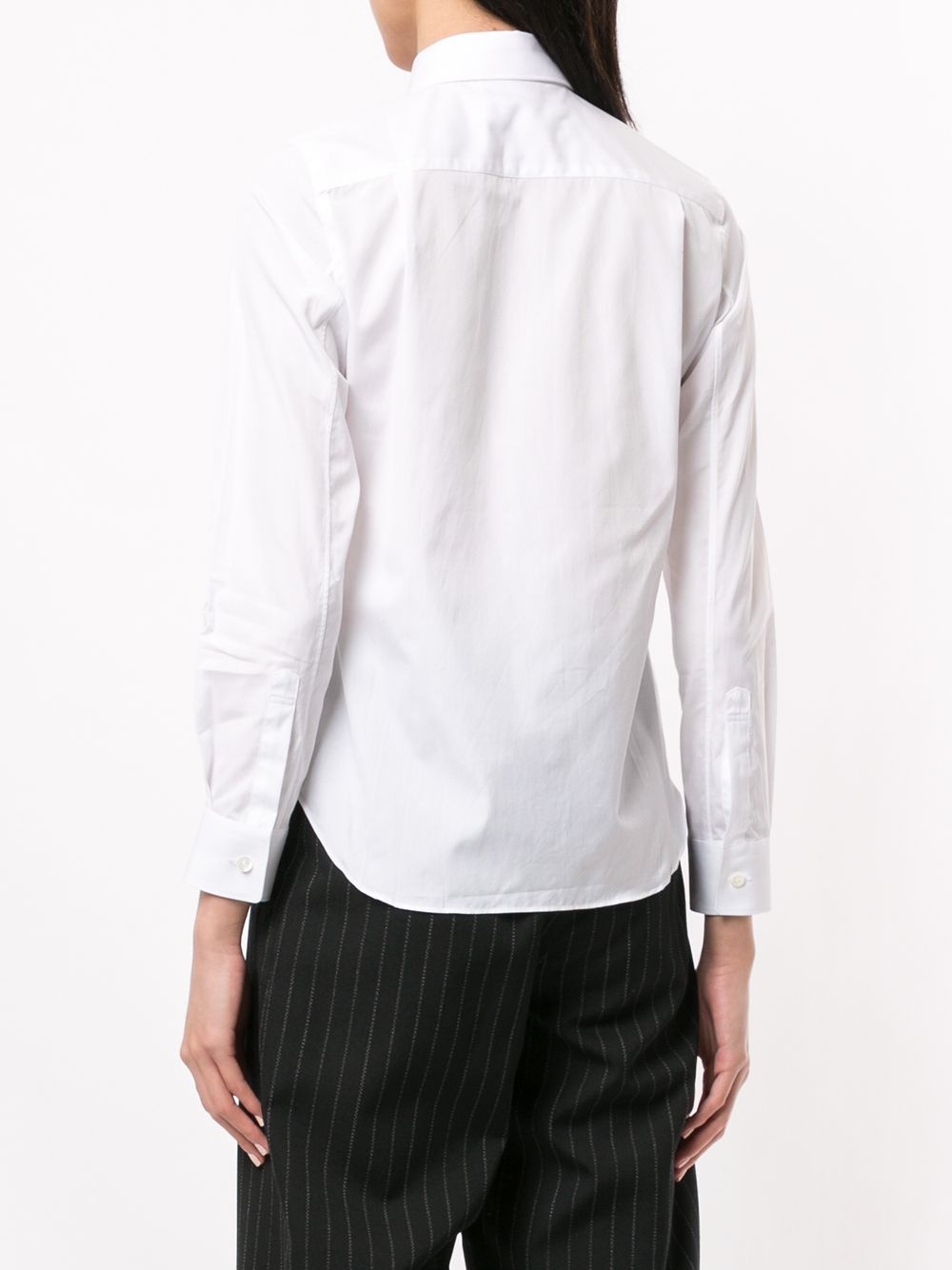 logo embroidered plain shirt - 4
