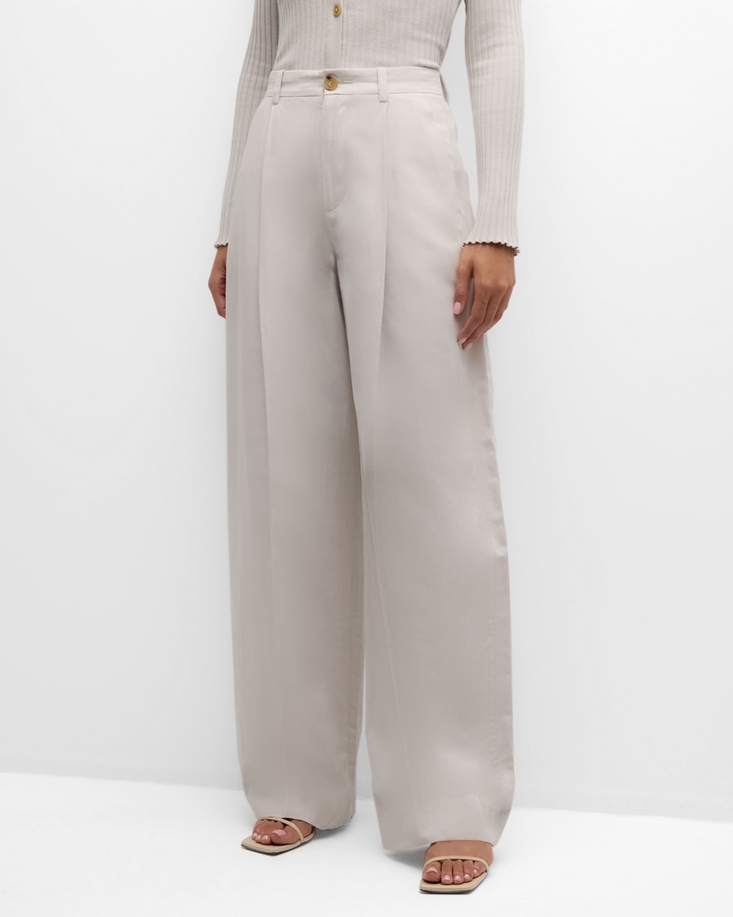 High-Waist Tailored Wide-Leg Pants - 2