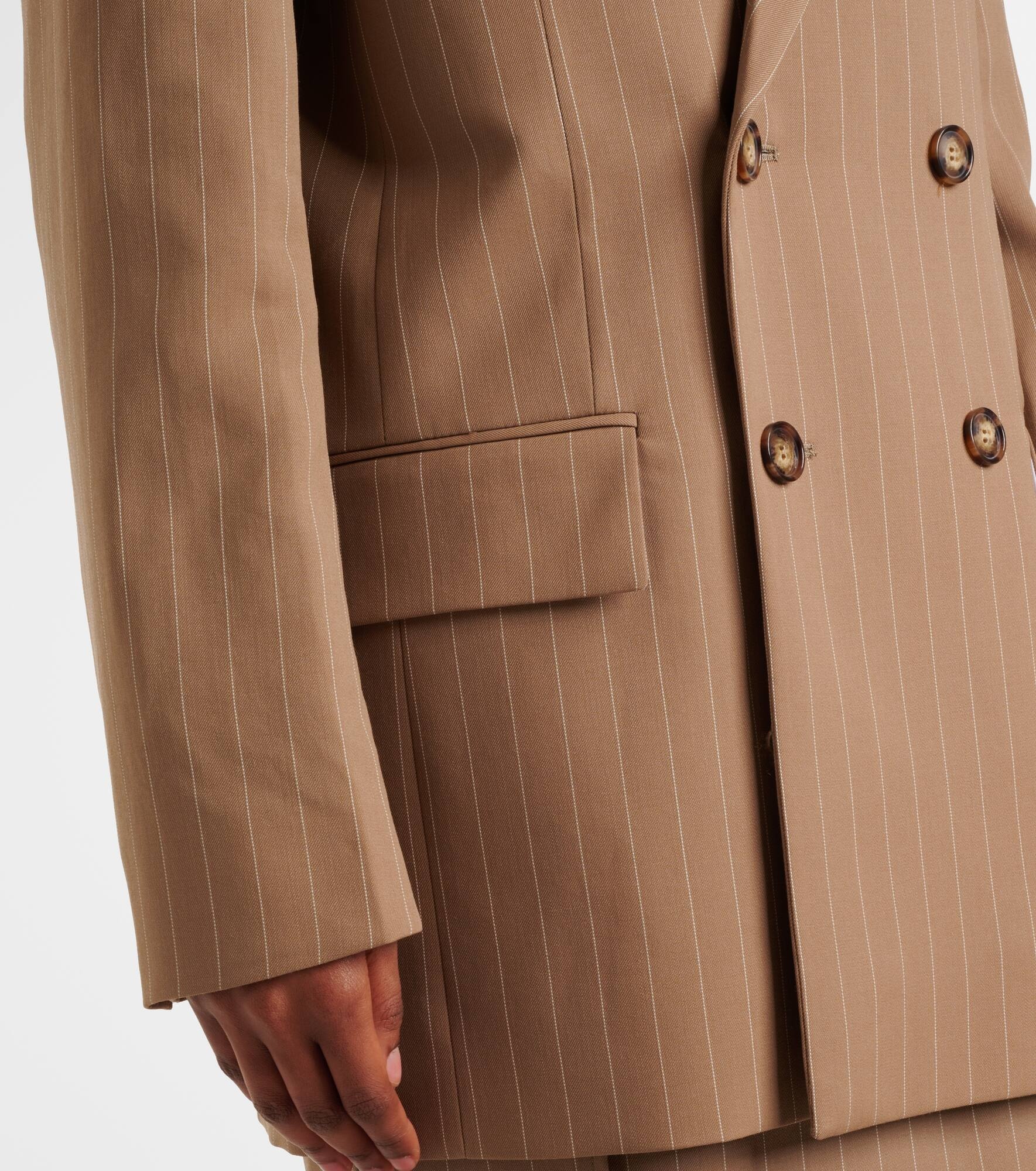 【Victoria Beckham】 Virgin-woolブレザー Single-breasted virgin wool blazer in pink - Victoria