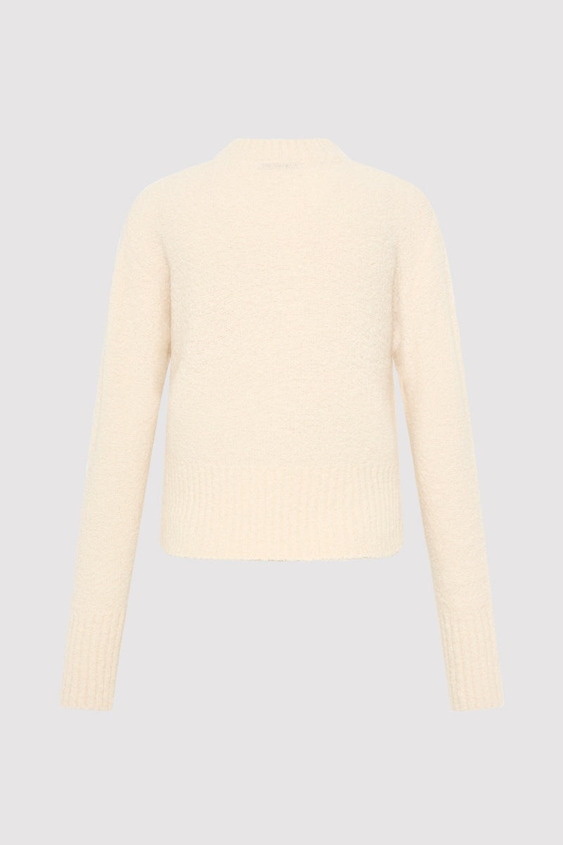 ST. AGNI Boucle Wool Jumper - Off White outlook
