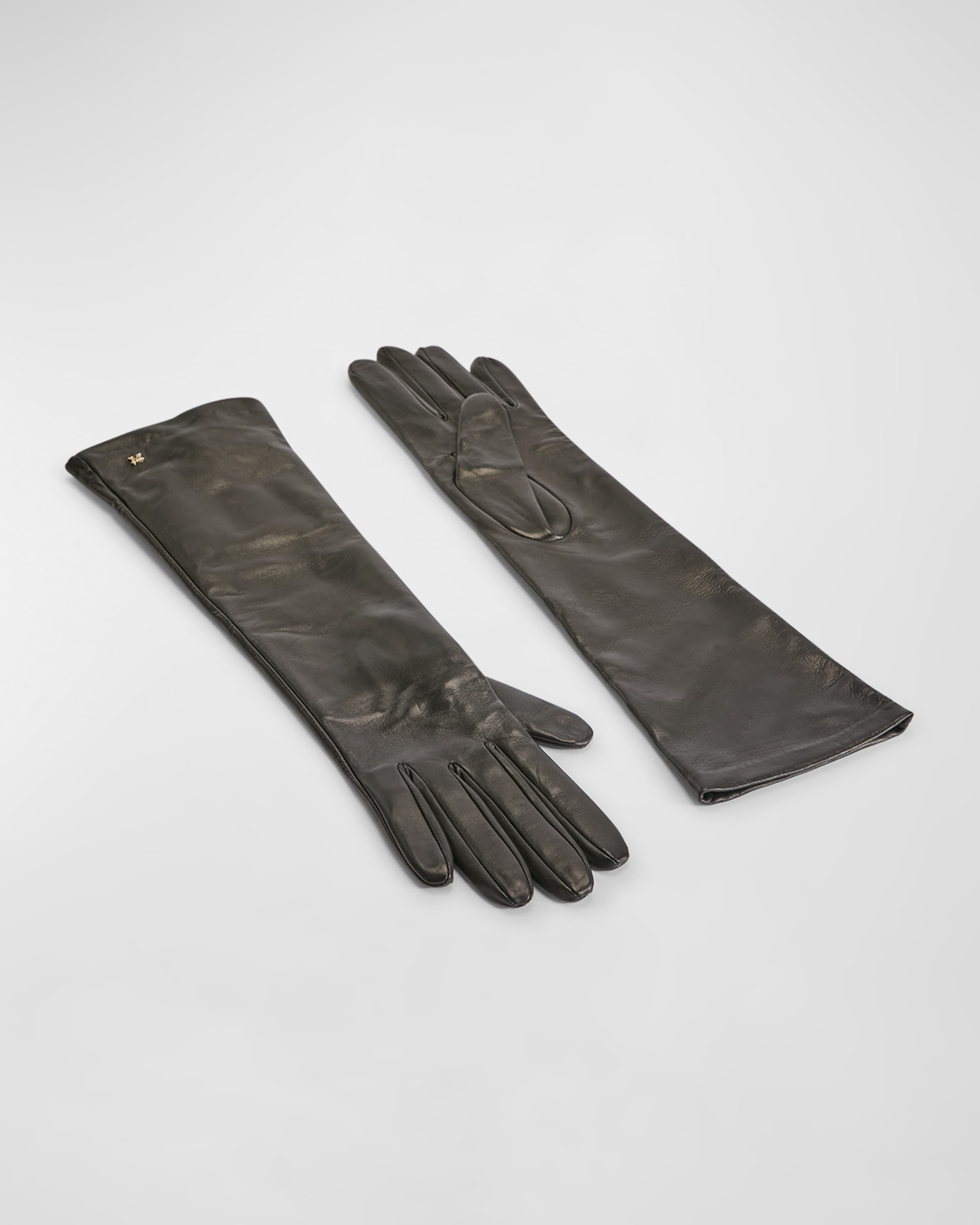 Afidee Gray Nappa Lamb Leather Gloves - 1