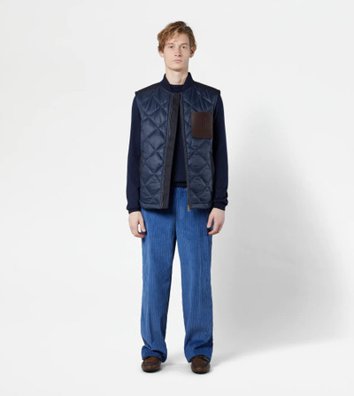 Tod's QUILTED GILET - BLUE outlook