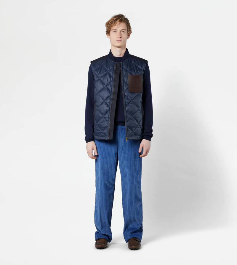 Tod's QUILTED GILET - BLUE outlook