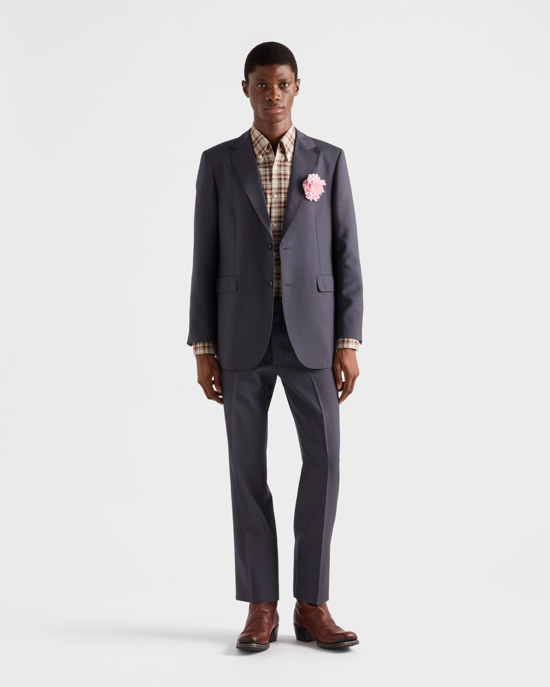 Prada Single-breasted wool and mohair jacket outlook