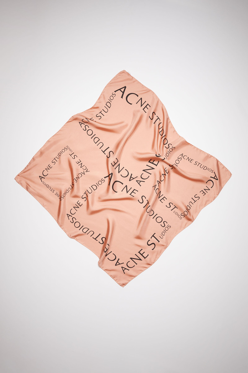 Silk logo scarf - medium - Dusty pink 1